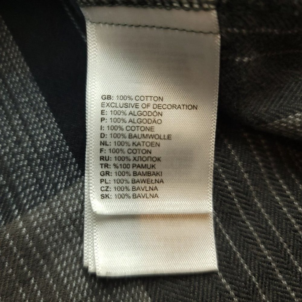 The North Face Mens L Shirt Gray Plaid Stayside Chamois Button Front - Picture 12 of 13